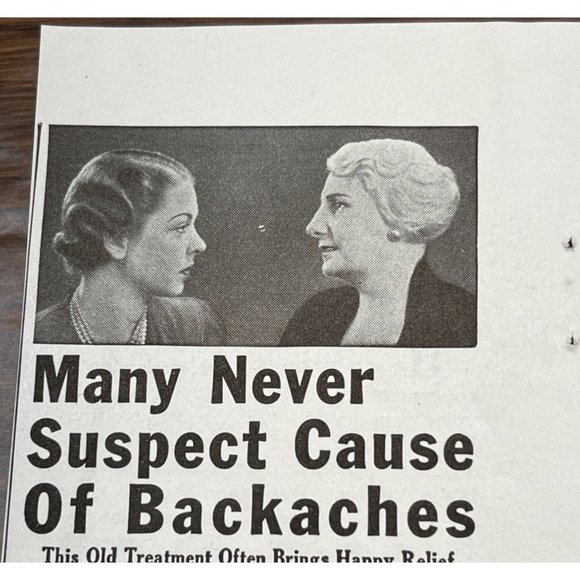 Doan's Pills 1938 Vintage Print Ad Kidney Flush Out Backaches - Picture 4 of 8